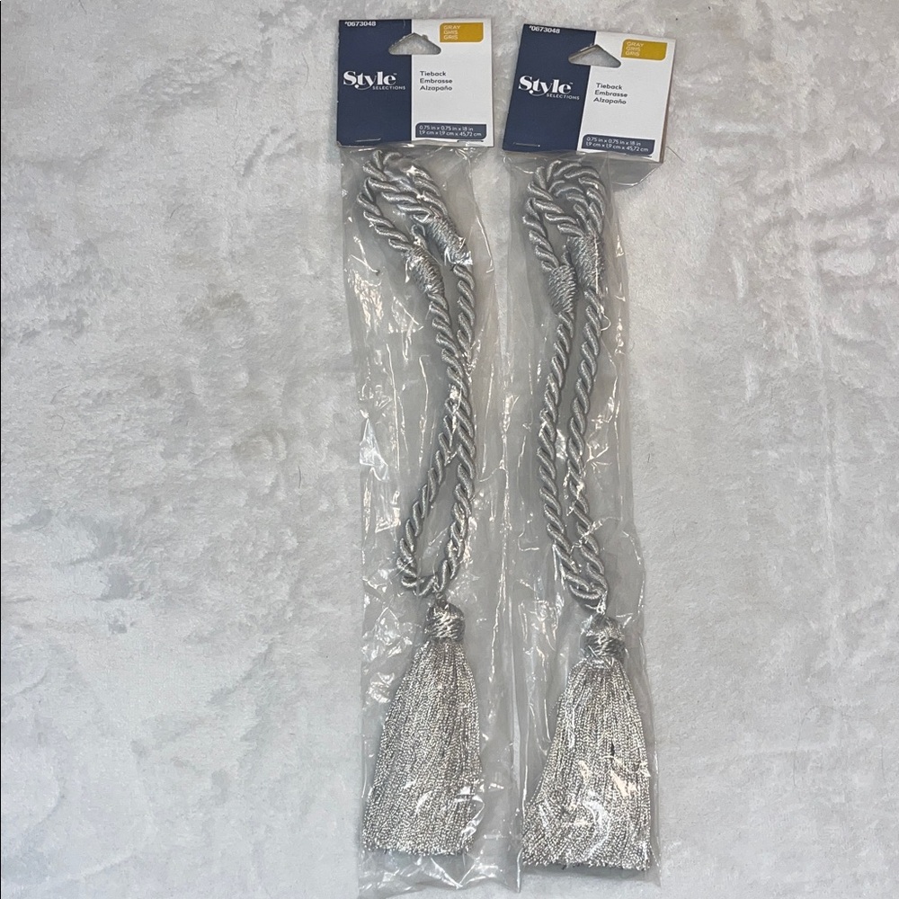 Silver Tassel Tiebacks